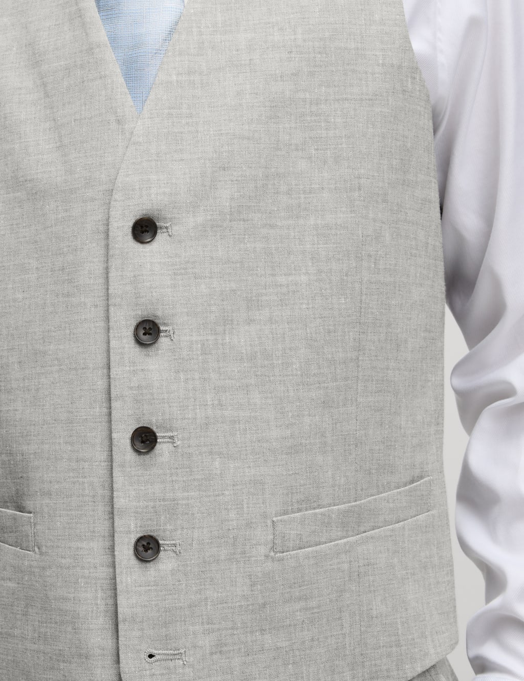 Italian Performance Linen Waistcoat 5 of 6