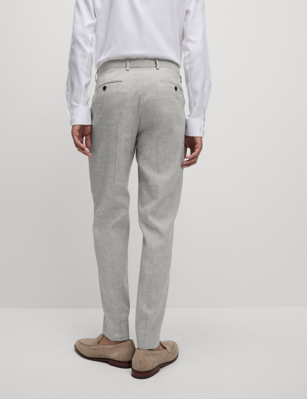 Tailored Fit Italian Performance Linen Suit Trousers 7 of 7