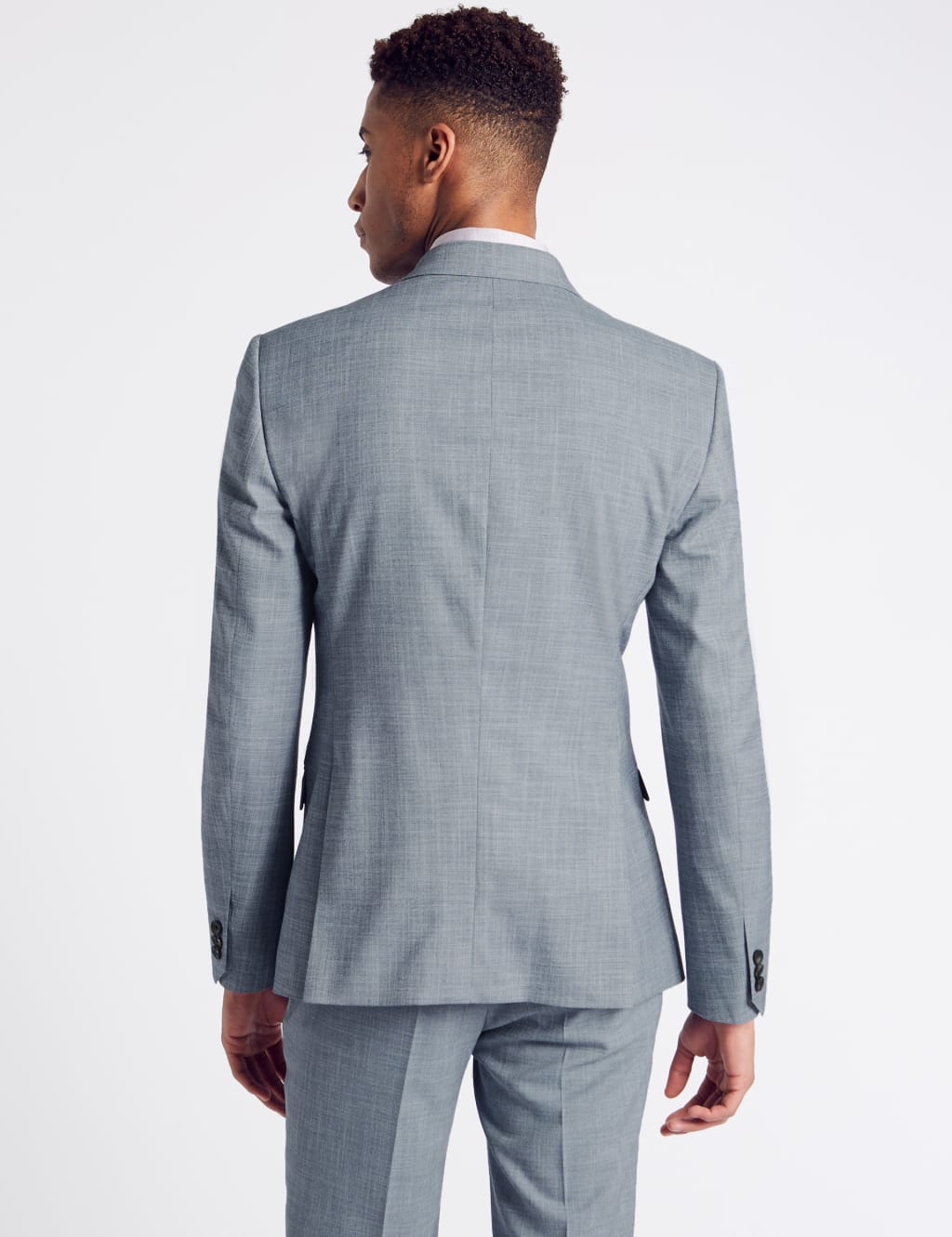 Blue Modern Slim Fit Double Breasted Jacket 5 of 8