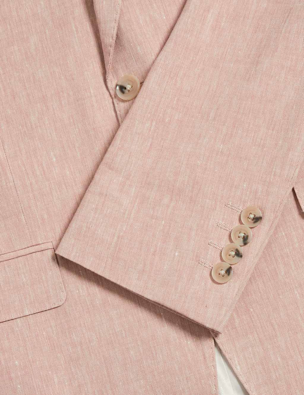 Tailored Fit Italian Performance Linen Blend Suit Jacket 3 of 8