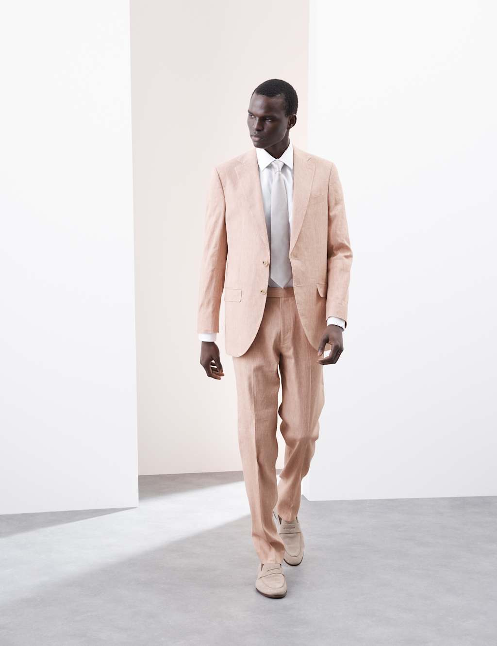 Tailored Fit Italian Performance Linen Blend Suit Jacket 4 of 8