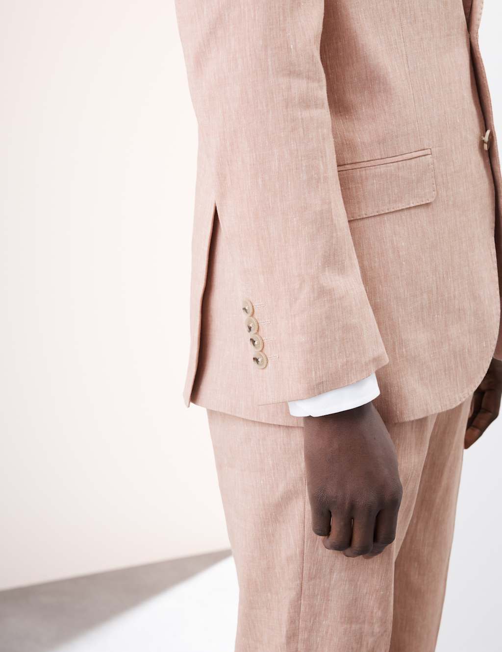 Tailored Fit Italian Performance Linen Blend Suit Jacket 6 of 8