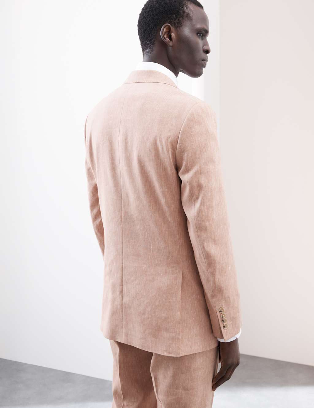 Tailored Fit Italian Performance Linen Blend Suit Jacket 7 of 8