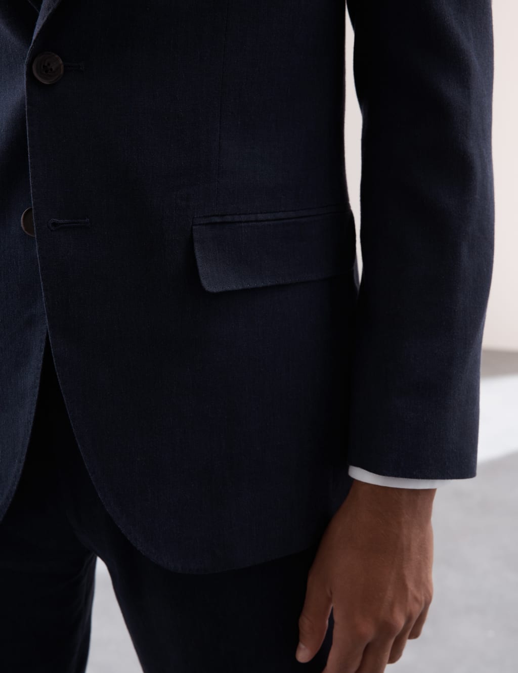 Tailored Fit Italian Performance Linen Blend Suit Jacket 7 of 7