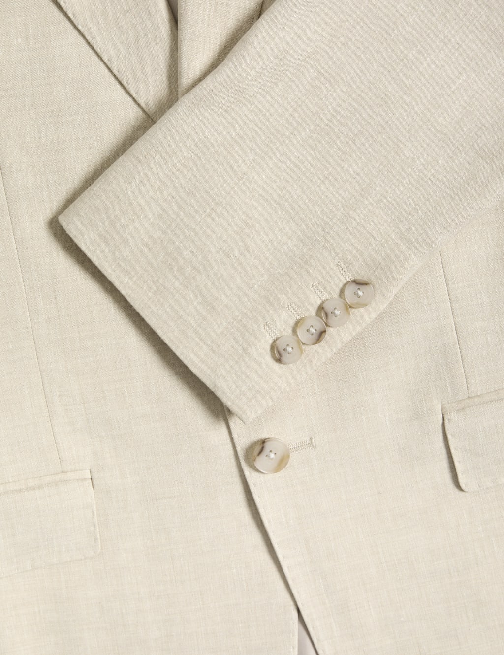 Tailored Fit Italian Performance Linen Blend Suit Jacket 3 of 8