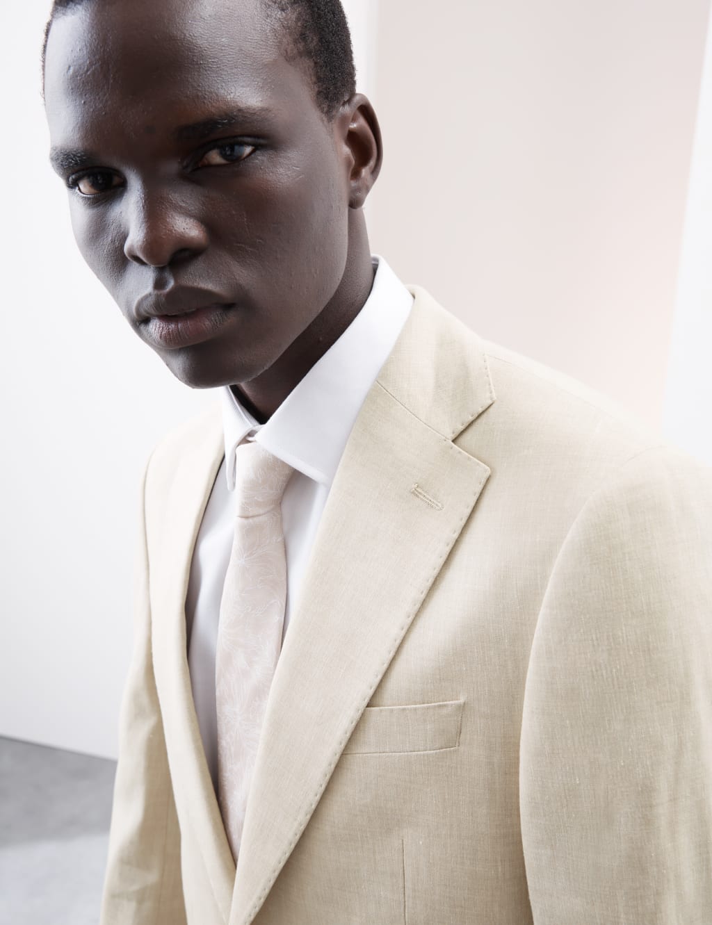 Tailored Fit Italian Performance Linen Blend Suit Jacket 8 of 8
