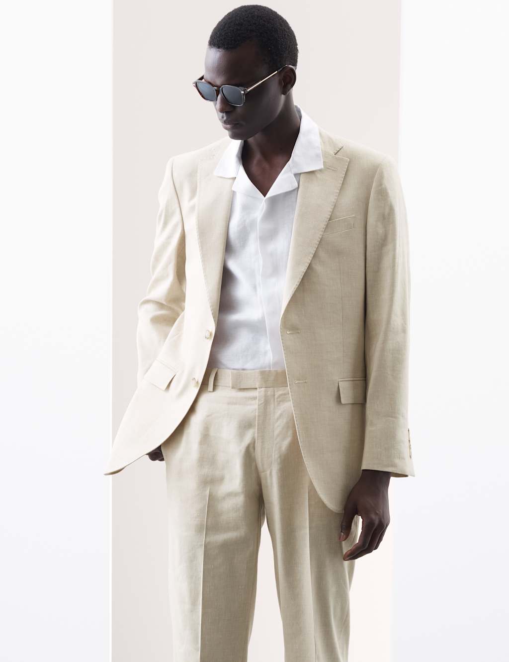 Tailored Fit Italian Performance Linen Blend Suit Jacket 9 of 9
