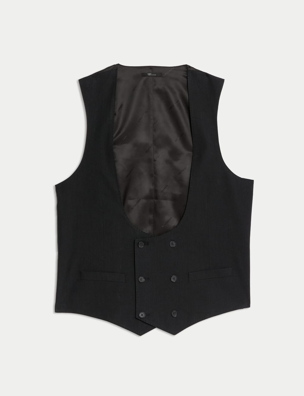 Italian Performance Linen Blend Double Breasted Waistcoat 2 of 6