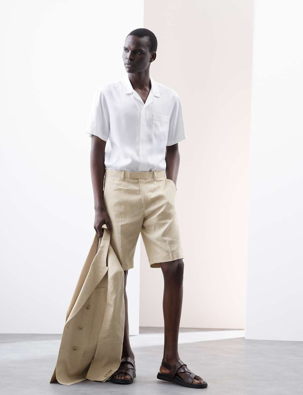 Tailored Fit Italian Performance Linen Blend Suit Shorts 8 of 9