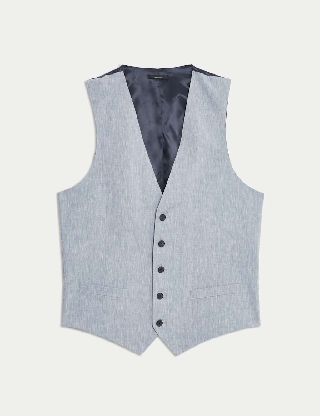 Italian Performance Linen Blend Waistcoat 2 of 6