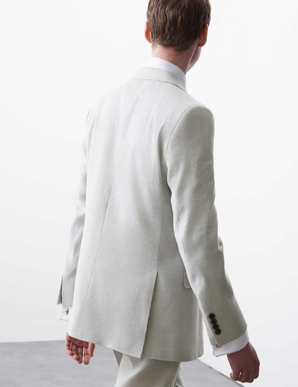Tailored Fit Italian Performance Linen Blend Suit Jacket 5 of 8