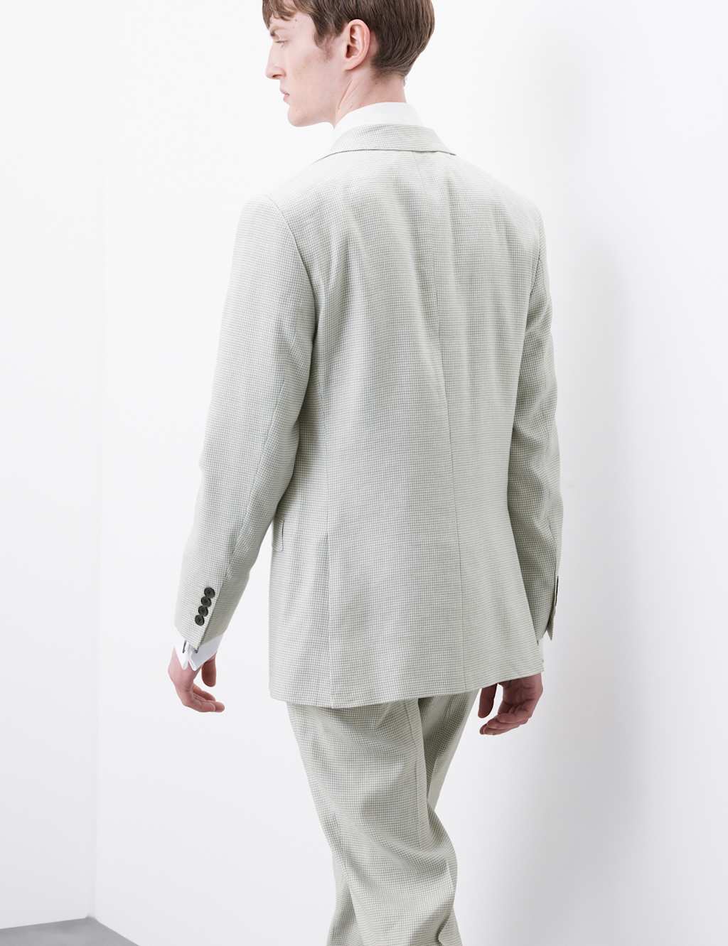 Tailored Fit Italian Performance Linen Blend Suit Jacket 6 of 8