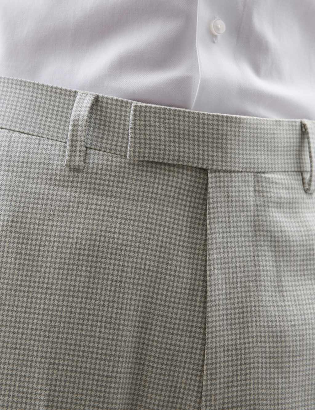 Tailored Fit Italian Performance Linen Blend Suit Trousers 7 of 8