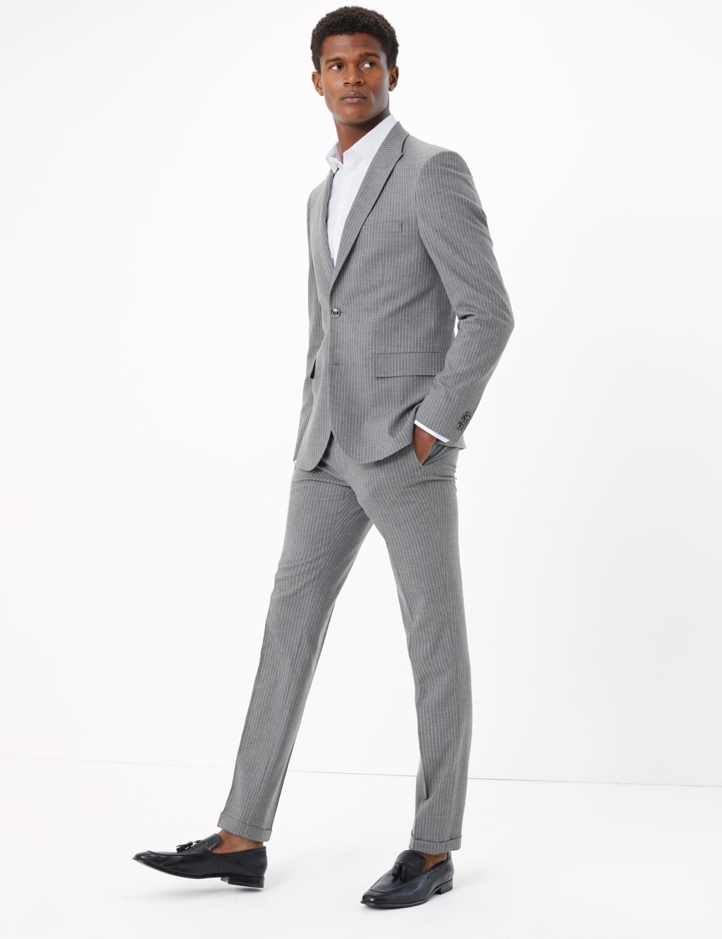 Skinny grey suit discount