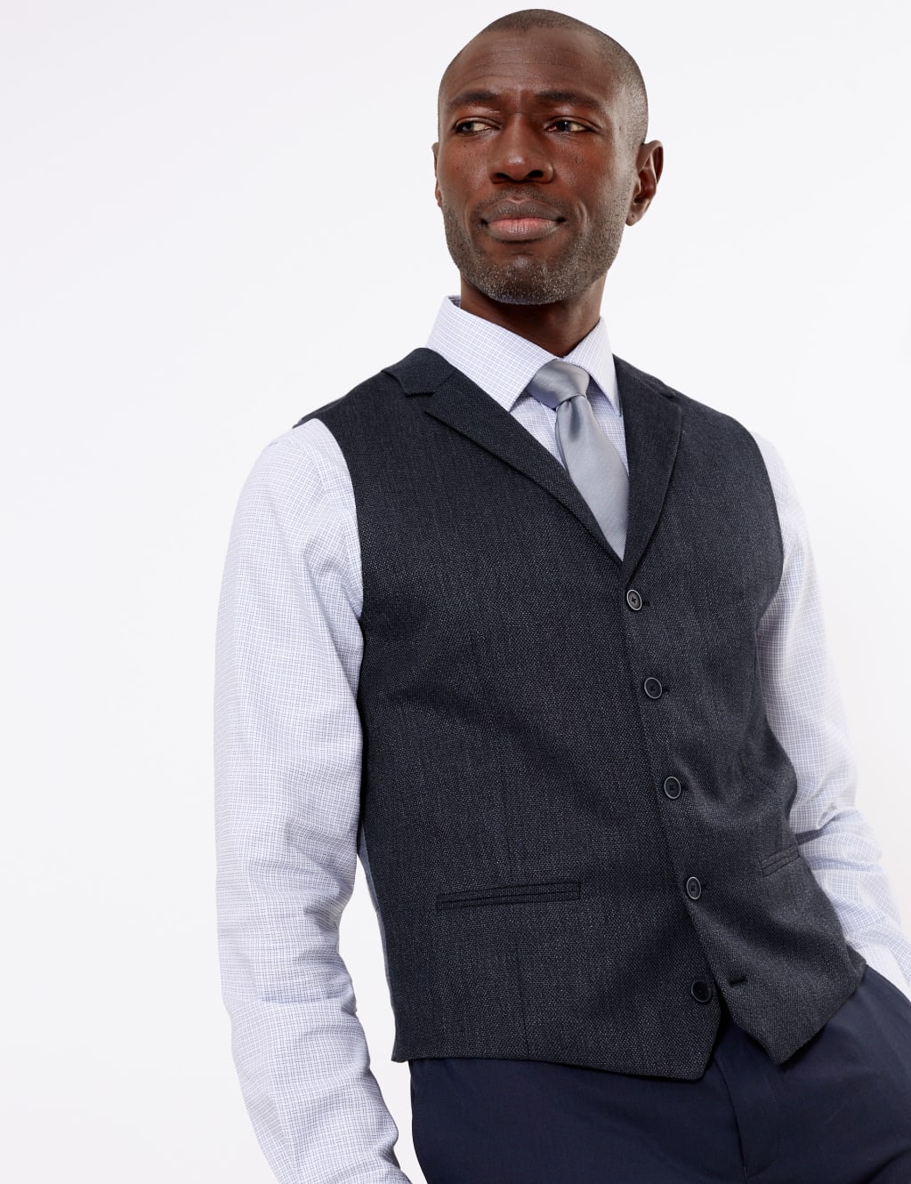 Textured Waistcoat M S Collection M S