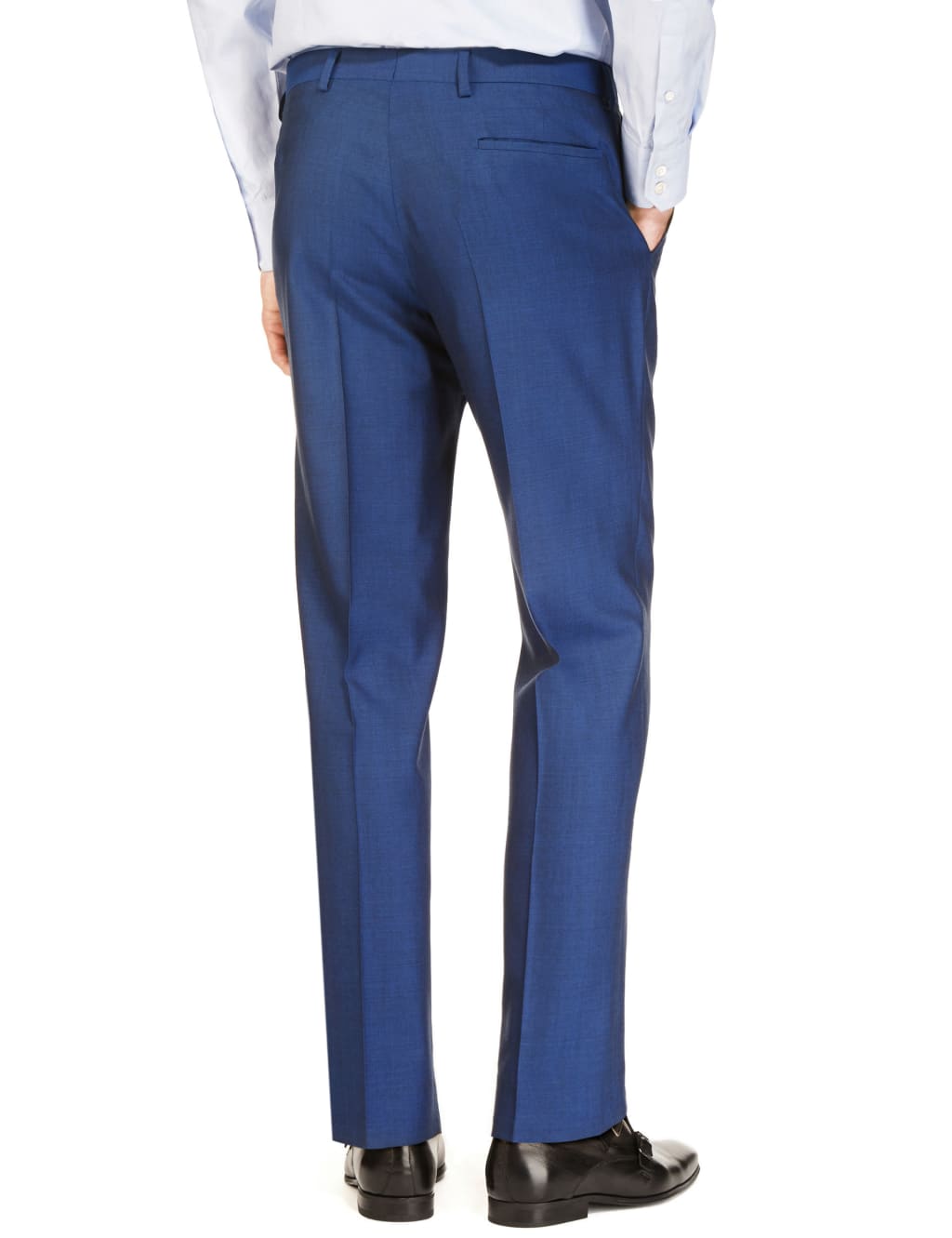 Pure Wool Tailored Fit Flat Front Trousers 3 of 3