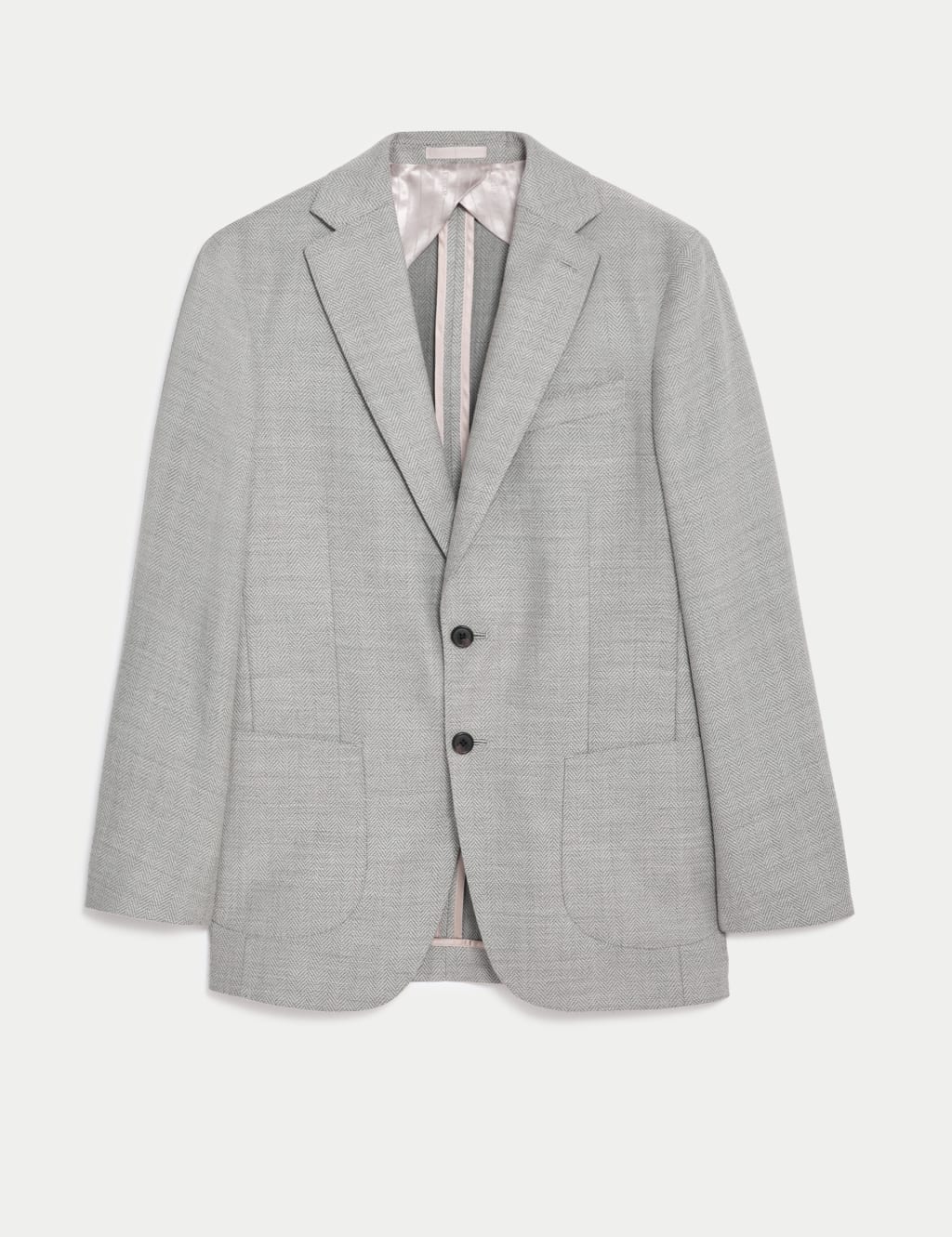 Tailored Fit Wool Rich Herringbone Blazer 2 of 8