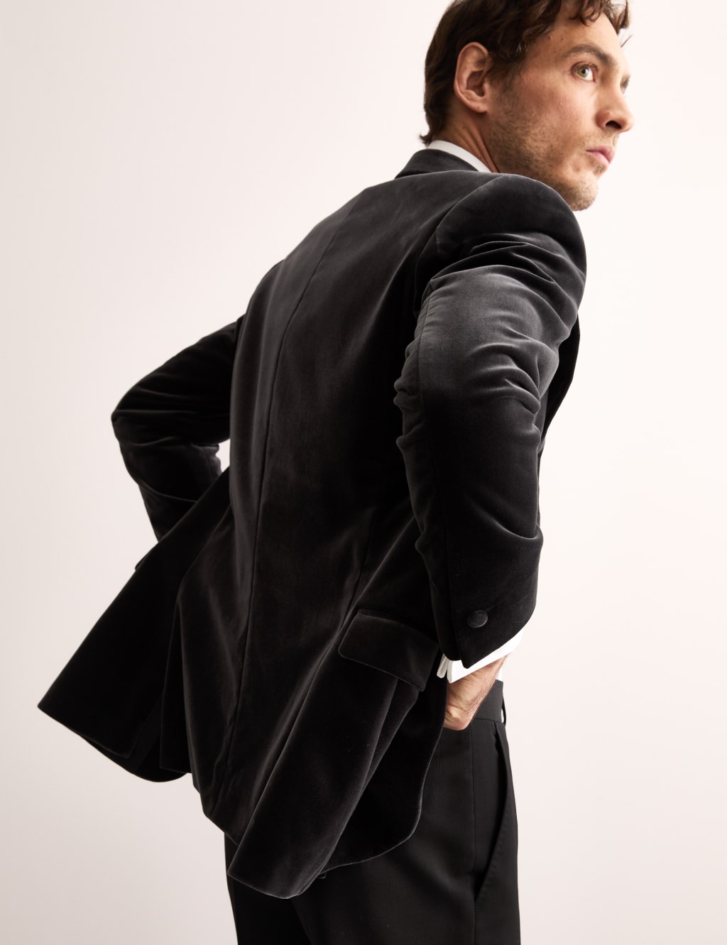 Pure Cotton Velvet Blazer 5 of 8