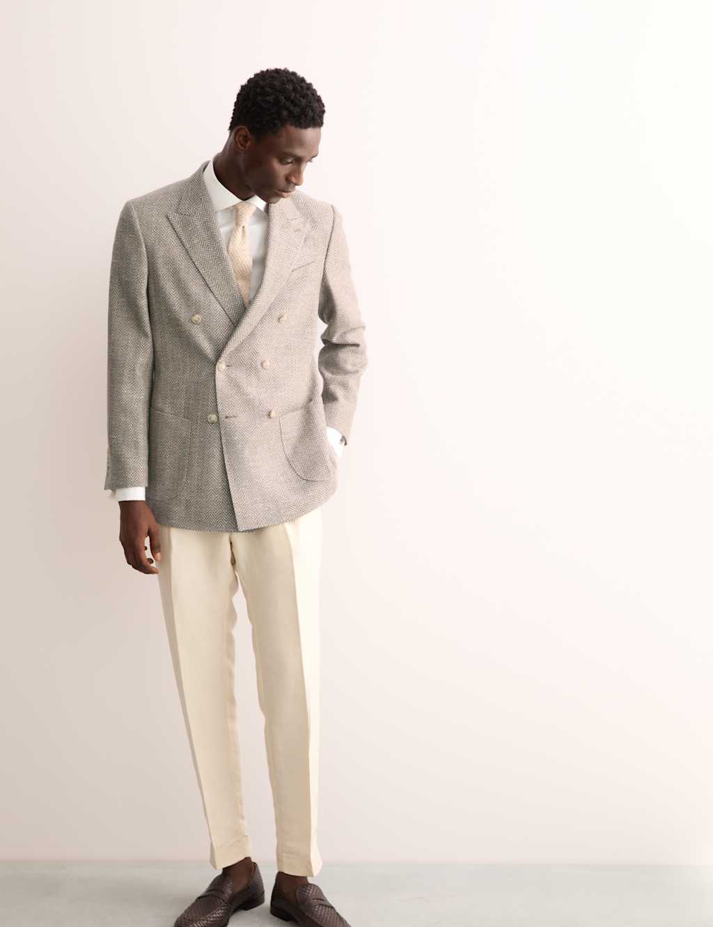Tailored Fit Wool Blend Herringbone Blazer 3 of 10