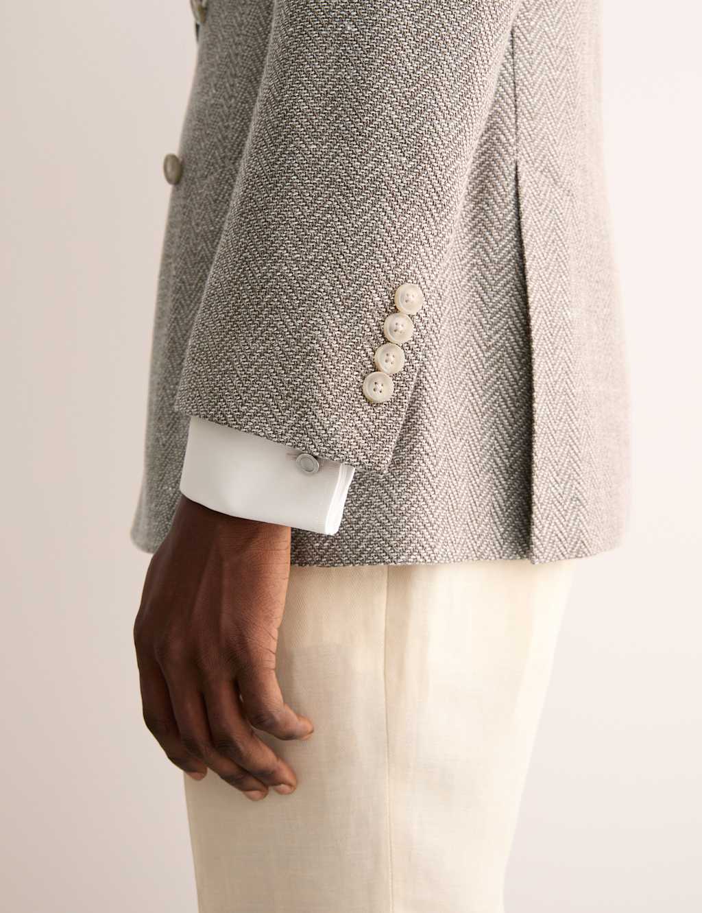 Tailored Fit Wool Blend Herringbone Blazer 7 of 10