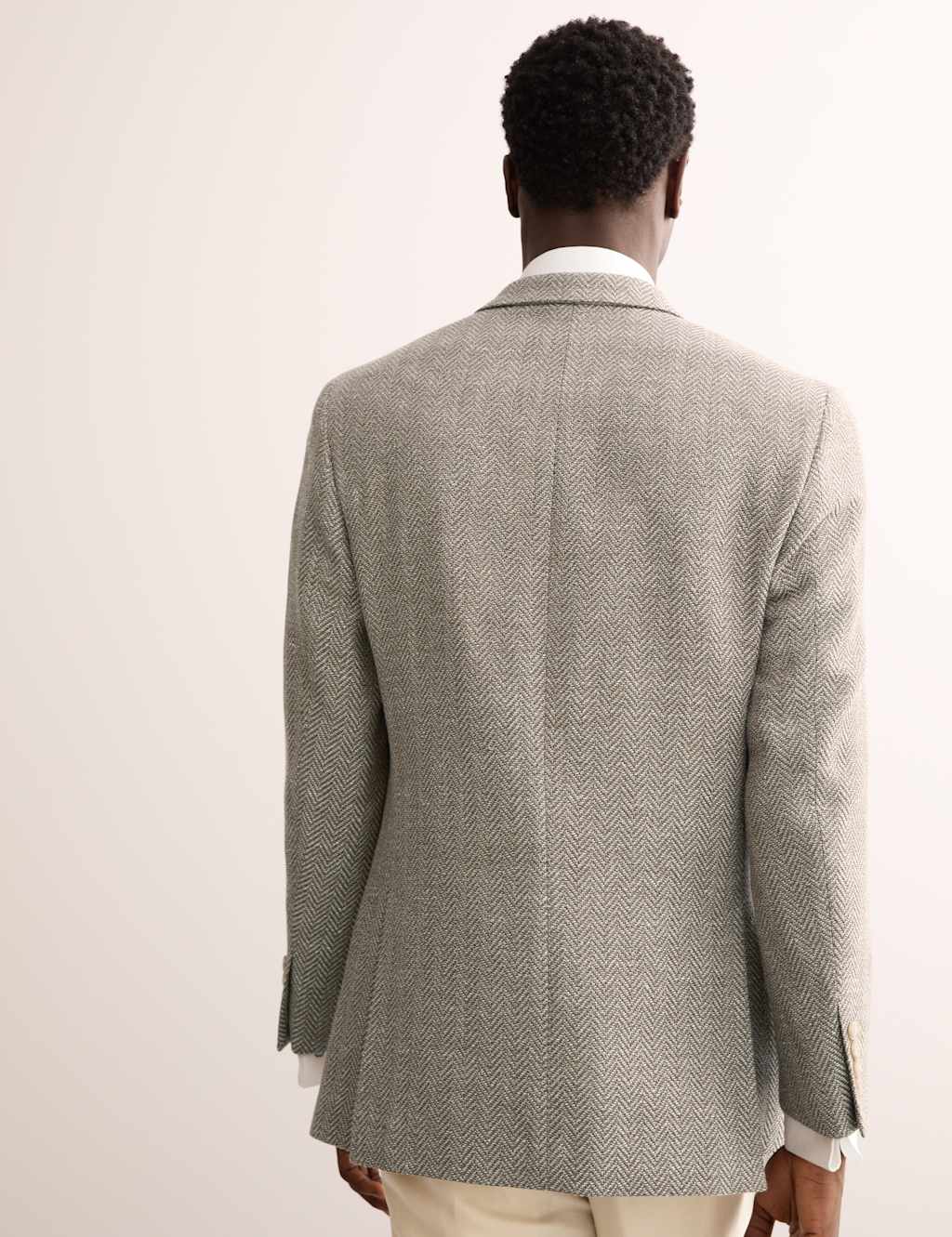 Tailored Fit Wool Blend Herringbone Blazer 8 of 10