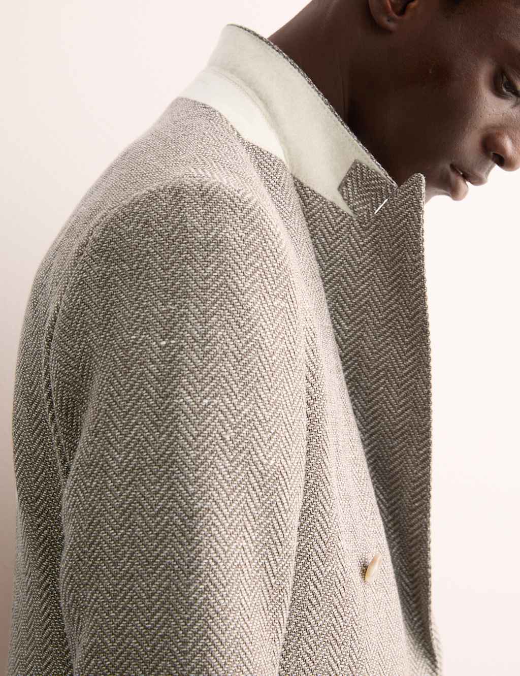 Tailored Fit Wool Blend Herringbone Blazer 9 of 10