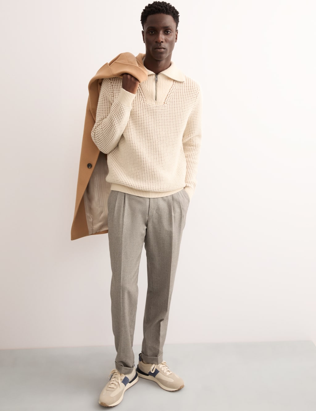 Tailored Fit Pure Wool Check Trousers 6 of 6