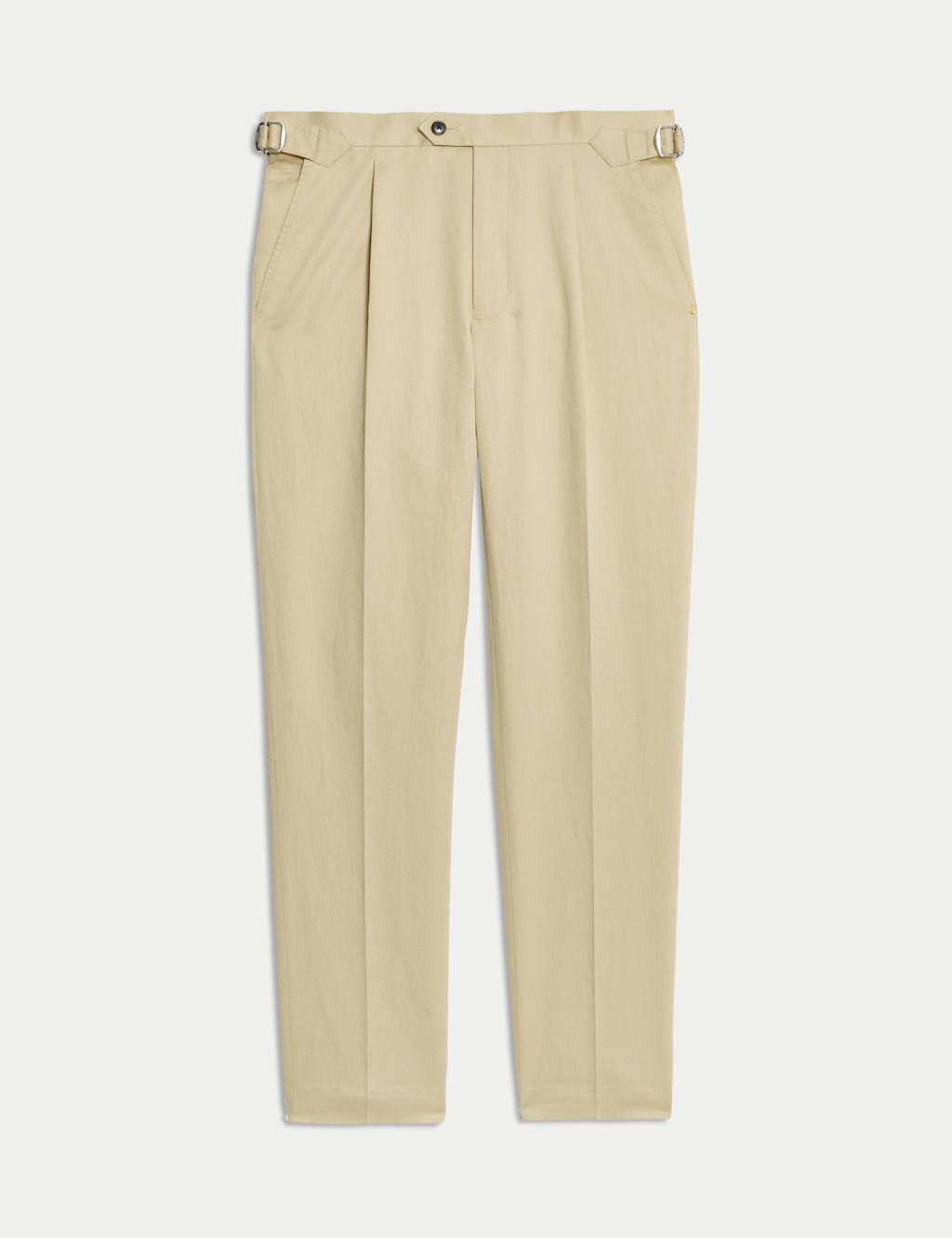Tailored Fit Twill Cotton Linen Trousers 2 of 8