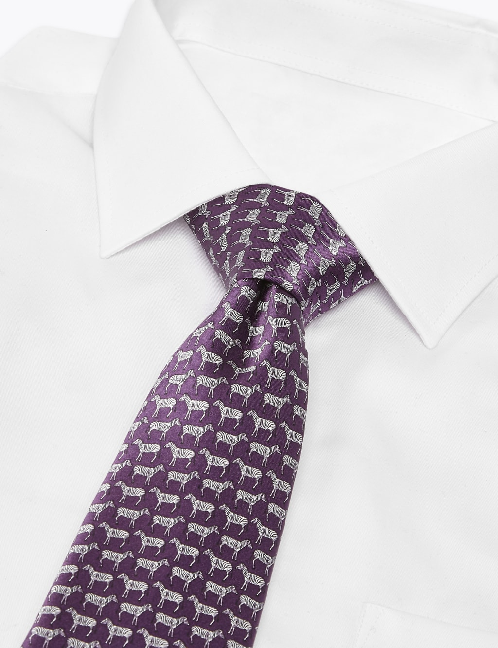 Zebra Print Pure Silk Tie 2 of 3
