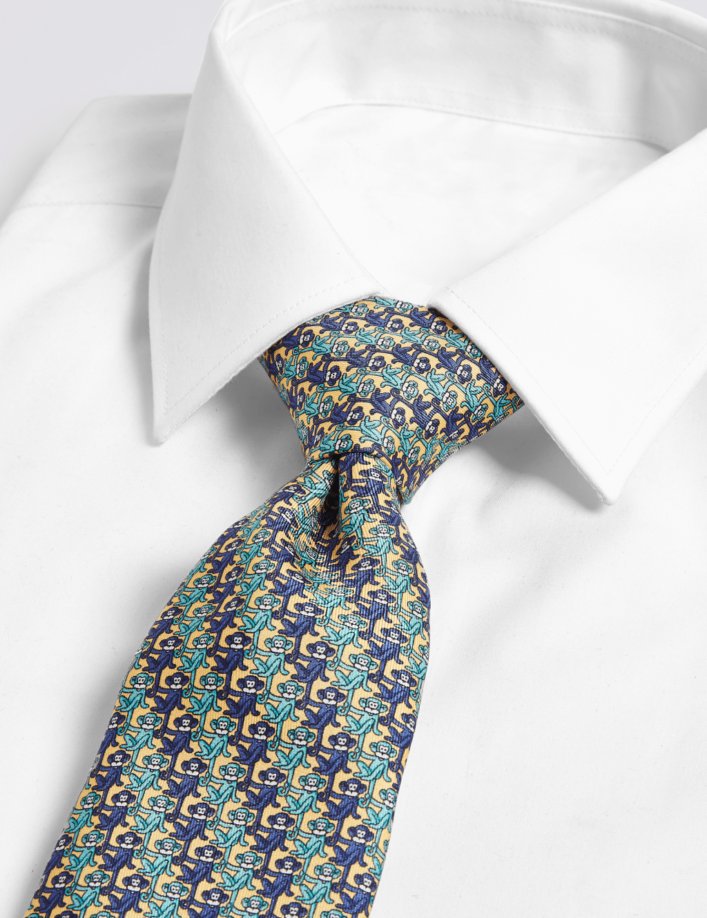 Pure Silk Monkey Print Tie 2 of 3