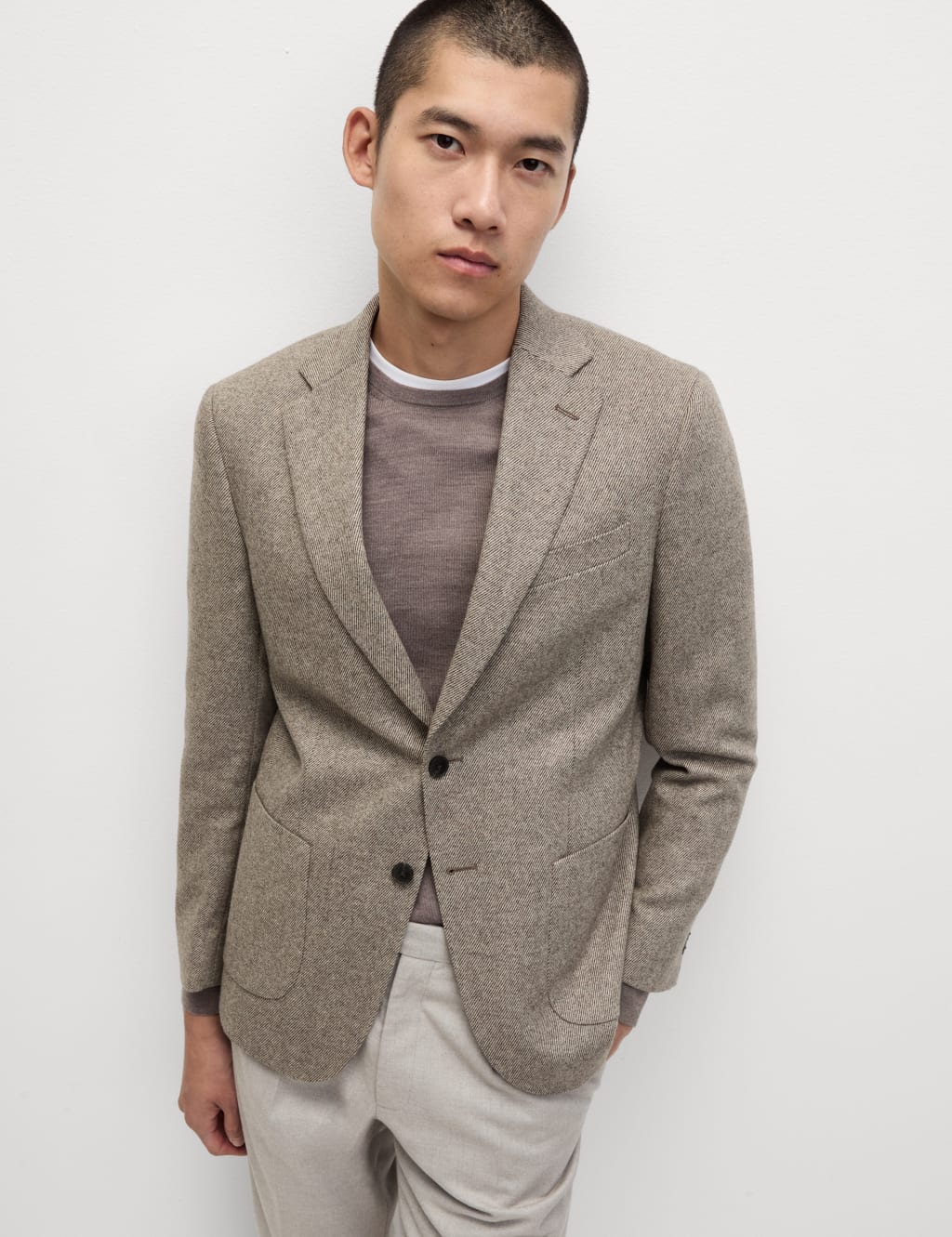 Wool blend blazers cheap