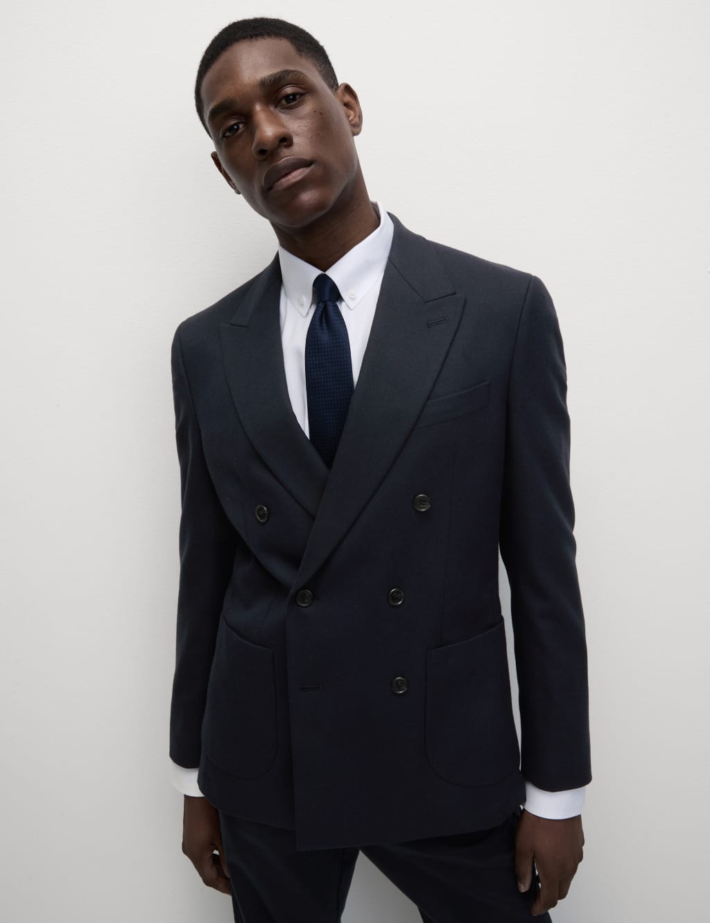 Double Breasted Blazer M S Collection M S