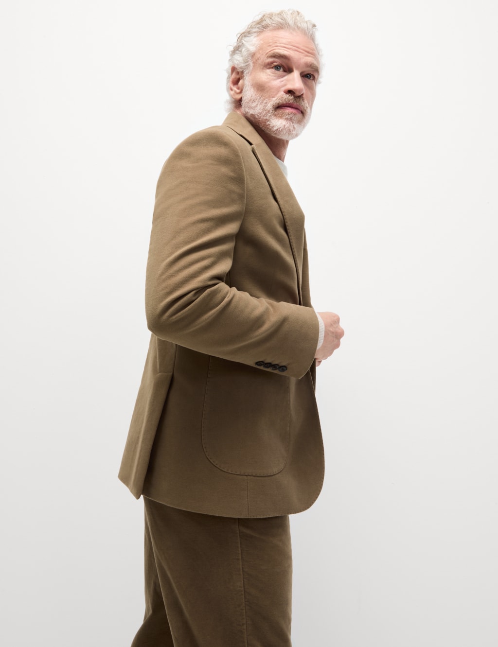 Italian Moleskin Single Breasted Blazer M S Collection M S