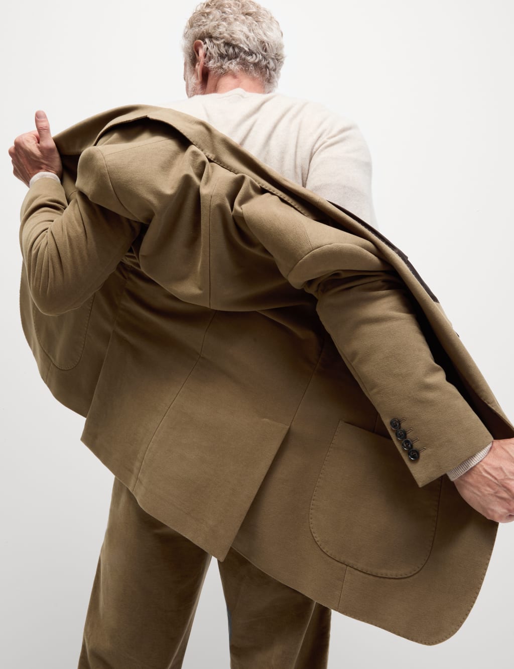 Italian Moleskin Single Breasted Blazer