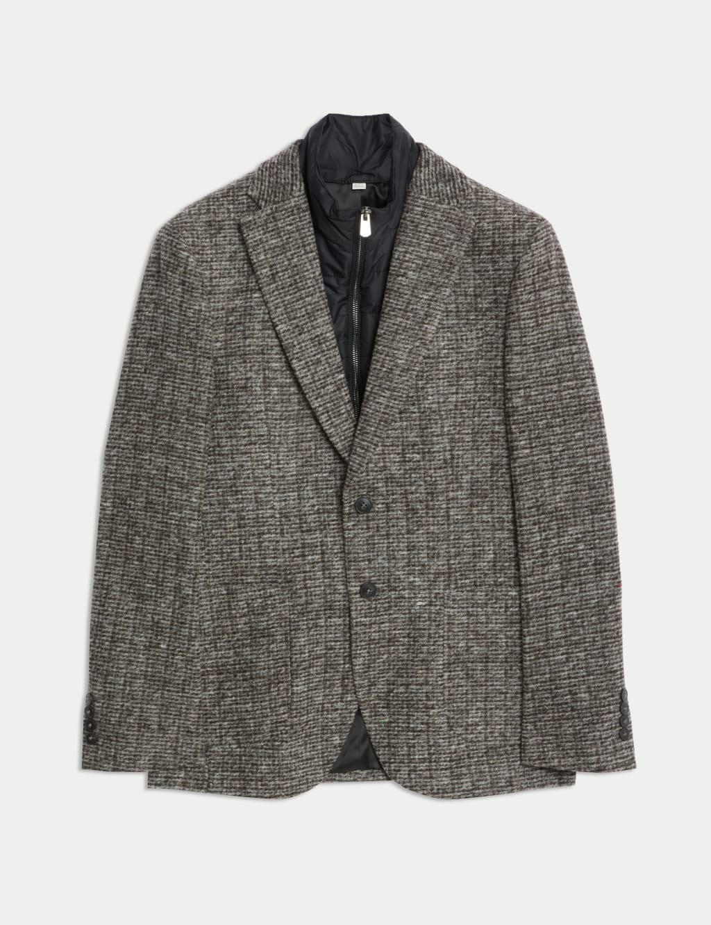 Tailored Fit Wool Blend Blazer with Gilet M S Collection M S