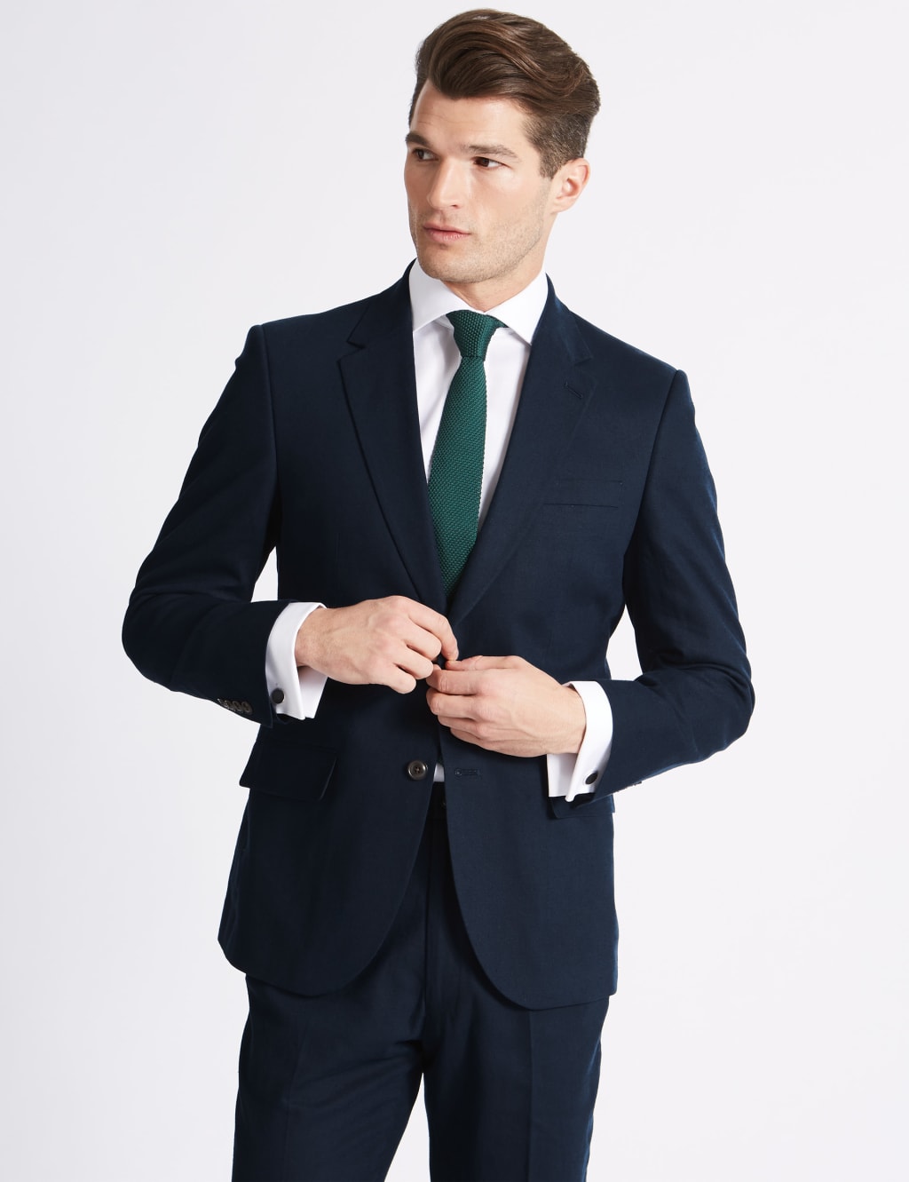 Big & Tall Linen Blend 2 Button Jacket 4 of 8