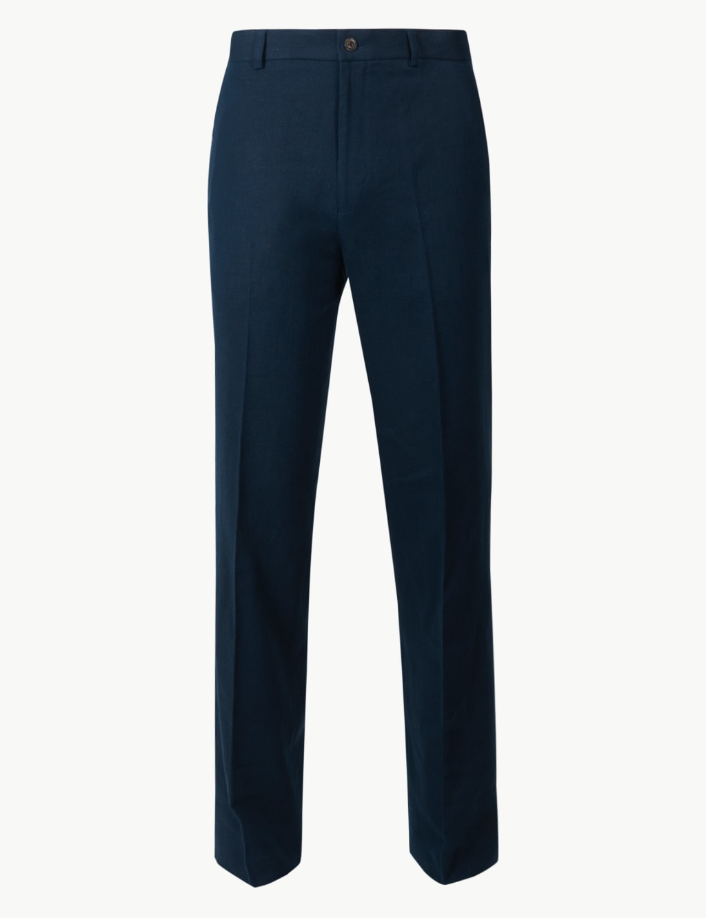 Textured Regular Fit Linen Trousers 2 of 4