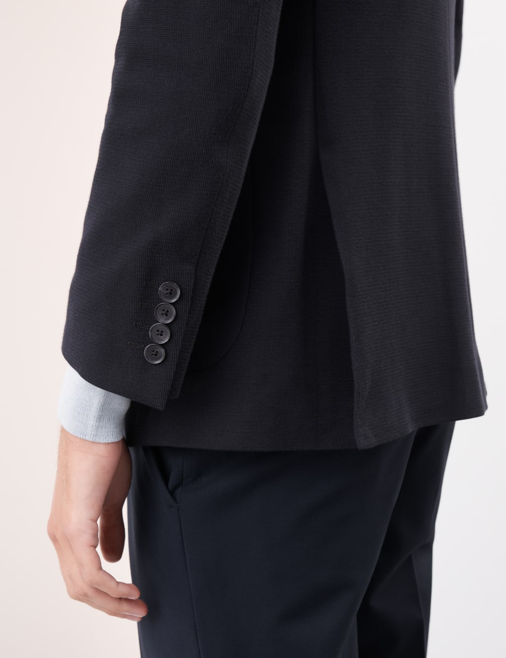 Cotton Rich Knitted Blazer with Gilet 6 of 7