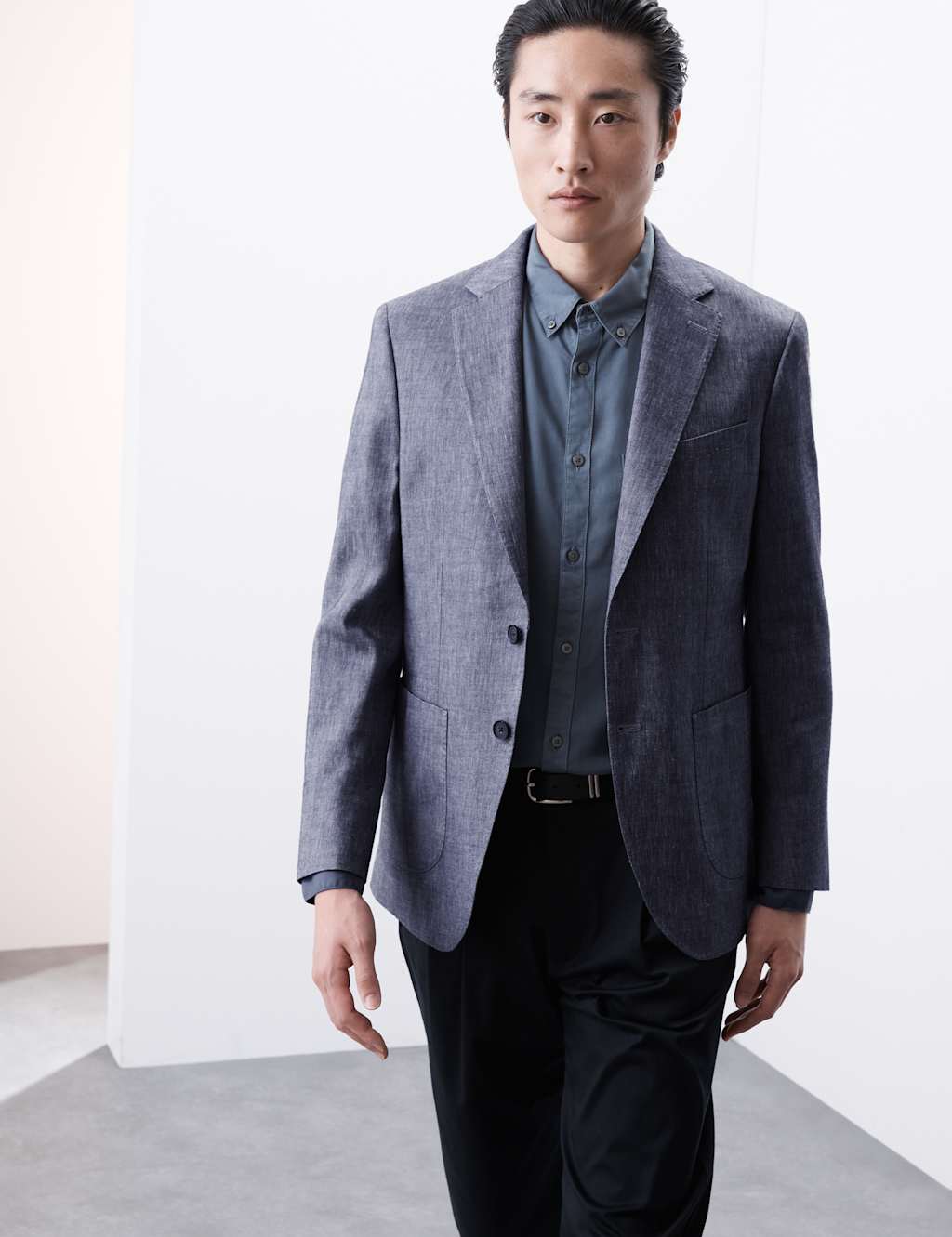 Tailored Fit Italian Linen Blend Twill Blazer 6 of 8