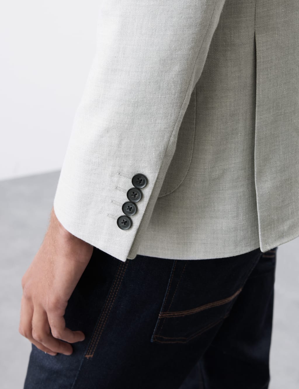 Tailored Fit Italian Linen Blend Twill Blazer 5 of 7