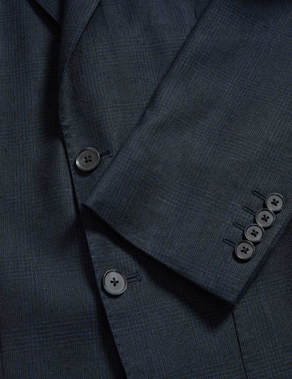 Linen Blend Check Blazer 3 of 8