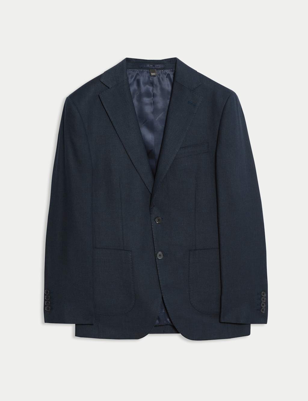 Linen Blend Check Blazer 2 of 8