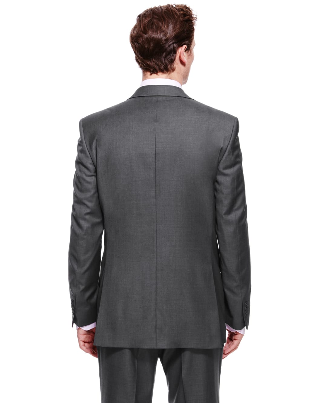 Charcoal Textured Regular Fit Single Breasted Jacket 4 of 8