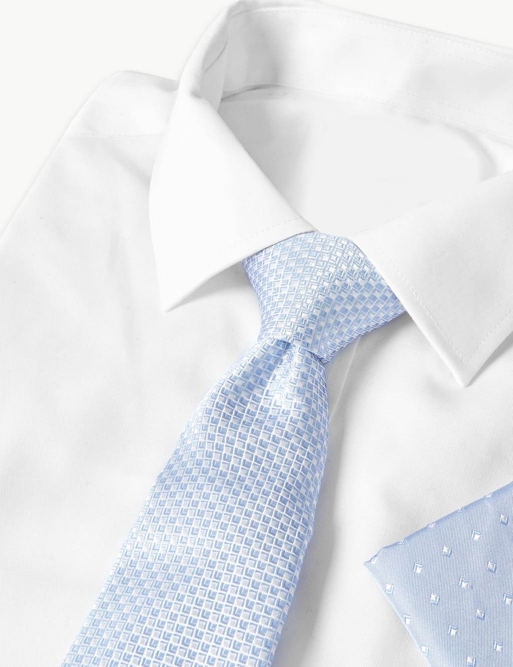 Geometric Pure Silk Hank & Tie Set 2 of 4