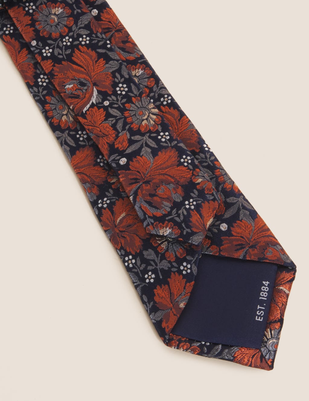 Slim Floral Pure Silk Tie 2 of 2