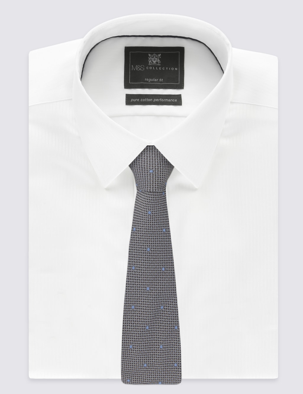 Pure Silk Textured Spotted Tie 1 of 3