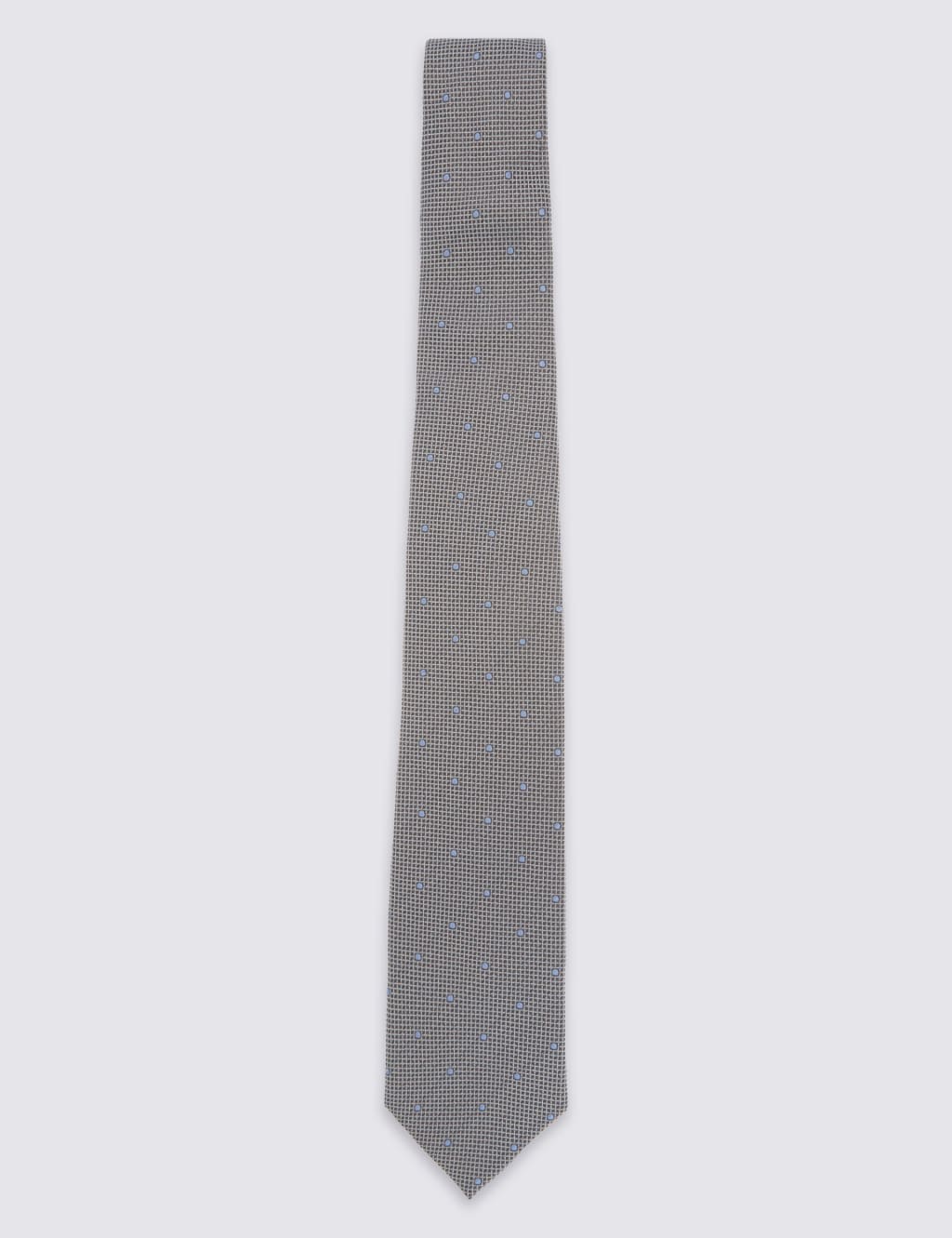 Pure Silk Textured Spotted Tie 2 of 3