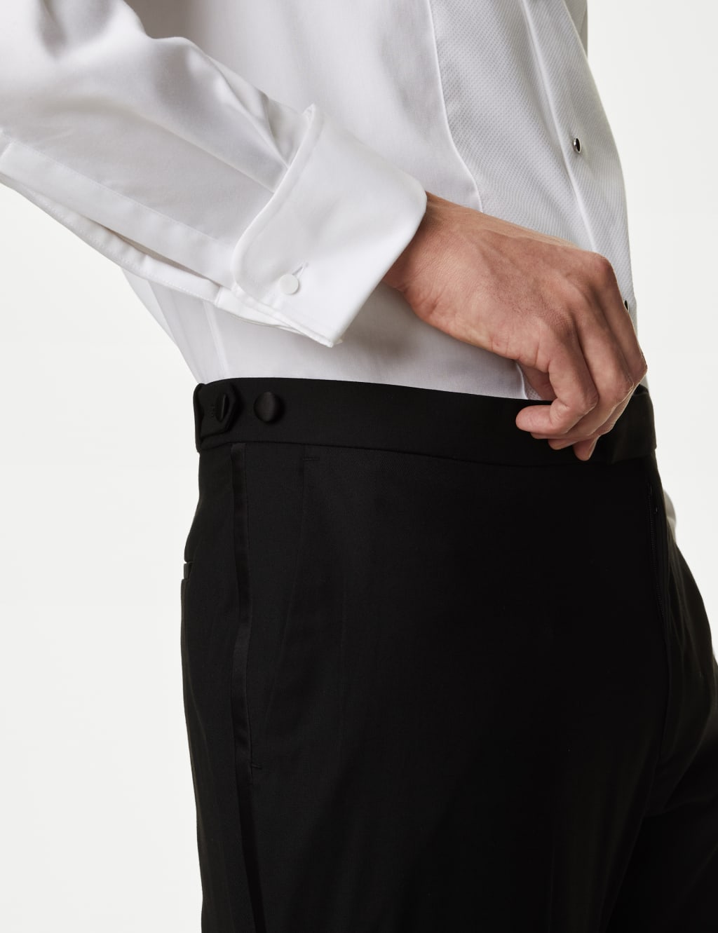 Skinny Fit Stretch Tuxedo Trousers M S Collection M S