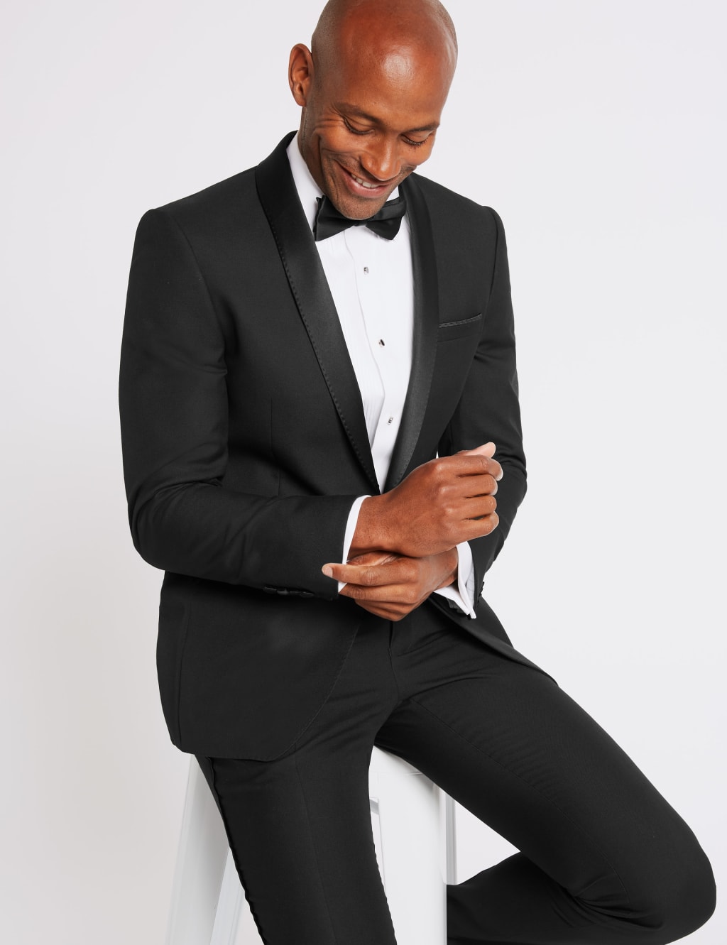 Black Slim Fit Dinner Jacket M S Collection M S