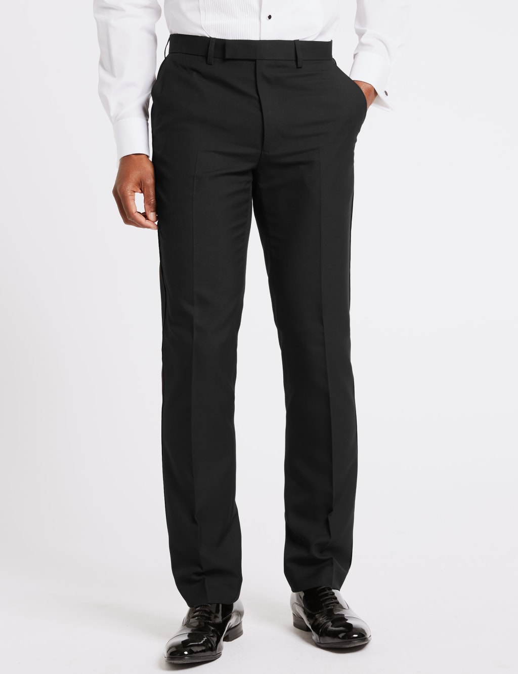 Black Slim Fit Dinner Trousers 1 of 4